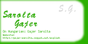 sarolta gajer business card